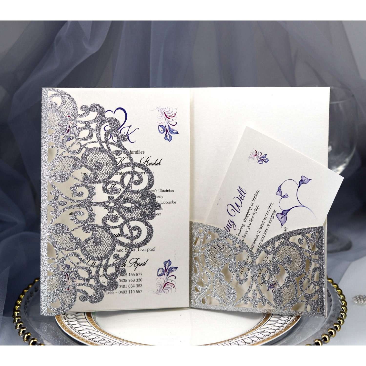 Business  Invitation Card Laser Cut Paper Wedding Invitations